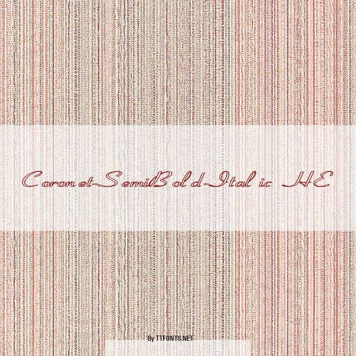 Coronet-SemiBold-Italic HE example